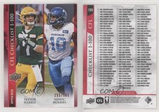 2021 Upper Deck CFL Checklist Red /165 Henoc Muamba Trevor Harris CL #199