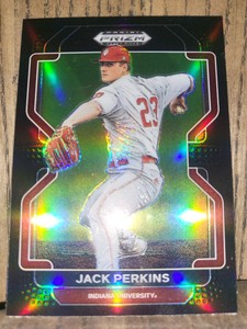 2022 Prizm Draft Picks Baseball Prizm Black-Jack Perkins #PDP154 Oakland A's
