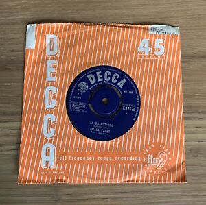 SMALL FACES / ALL OR NOTHING, 7” vinyl single (1966) DECCA, VG/G+
