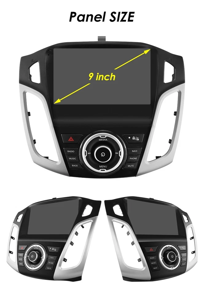 9" Autoradio Stereo Ram 8gb Rom 128GB Android 12 Per Ford Focus 2012-2018  - Immagine 1 di 4