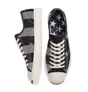 Converse Stars and Stripes Jack Purcell 'Black Gray' Size Mens 6/Women’s 7.5 - Picture 1 of 11