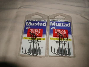 2 Stück Mustad Nadel Power-Lock 4/0 BL, 1/8 Heckgewicht, Kunststoffschnecke, 8 Haken - Bild 1 von 3