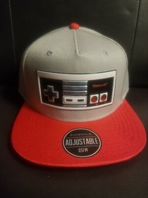 NINTENDO Classic NES controller gray red gamer snapback hat
