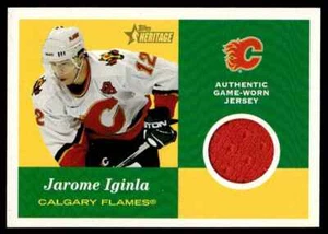 2001-02 Topps Heritage Jerseys Jarome Iginla Calgary Flames #J-JI - Picture 1 of 2