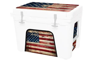 Vinyl Cooler Wrap fits YETI Tundra 35 | Decal Skin L+I - Old Glory - Picture 1 of 8
