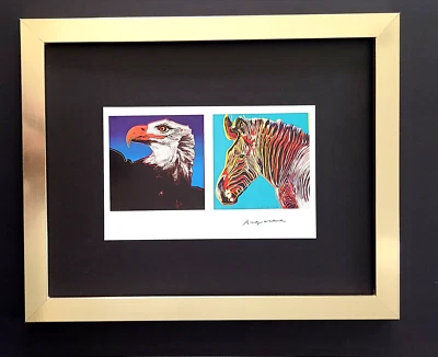 ANDY WARHOL + SIGNED 1984 " ENDANGERED SPECIES" PRINT MOUNTED & FRAMED + BUY NOW - Image 1 of 3