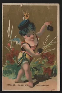 Espagne Au Son Des Castagnettes Trade Card - Bild 1 von 2