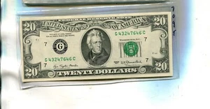 1977 $20 CHICAGO ILLINOIS CURRENCY NOTE GEM CU 709T - Picture 1 of 1