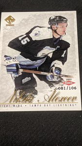 2001-02 PACIFIC PRIVATE STOCK NIKITA ALEXEEV #139 #ed 81/106 ROOKIE RC