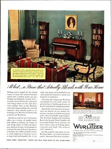 1939 Wurlitzer Grand Piano Ad Nostalgia vintage a7