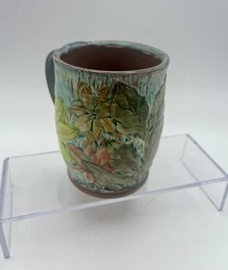 Molly Lithgo Handmade Signed Pottery Mug Floral - Picture 1 of 7