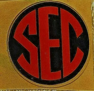 Auburn Tigers AUTHENTIC CHROME "SEC" logo decal - Picture 1 of 1