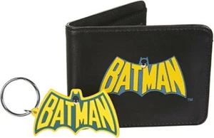 BATMAN BI-FOLD WALLET AND KEYRING GIFT SET - OFFICIALLY LICENSED - Imagen 1 de 2