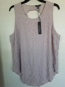 NWT Market & Spruce Tank Top Women's Sz XL Textured Mauve V Neck Shirt - Picture 1 of 3