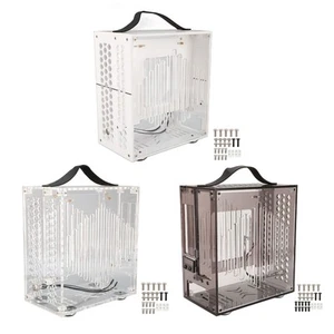 23x20.5x12cm Miniature ITX PC Case Clear Arcylic PC Case Portable DIY Deskto Hot - Afbeelding 1 van 32