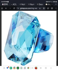 Swarovski Swan signed Blue Crystal ring 52. 5607354 - Picture 1 of 2