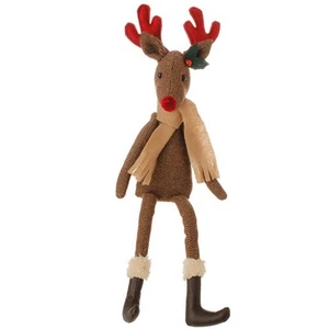 Figura de peluche Raz 20,5" Country Cabin reno marrón astas rojas nariz - Imagen 1 de 1