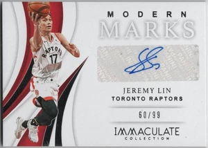 2018-19 Panini NBA Immaculate #MM-JLN JEREMY LIN Modern Marks Auto /99 Raptors - Picture 1 of 2