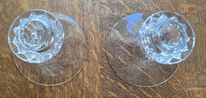 Vintage Fostoria American #2056 Candlestick Pair Clear Glass 3” VG - Picture 1 of 5