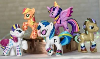 Lote de figuras bolsa ciega My Little Pony G4 Rainbowified DJ Pon-3 Applejack rareza + Foto 1 de 4