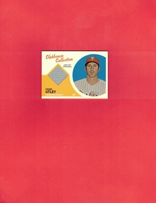 2012 Topps Heritage "CLUBHOUSE COLLECTION" #CCR-CU Chase Utley! Phillies! - Image 1 of 2