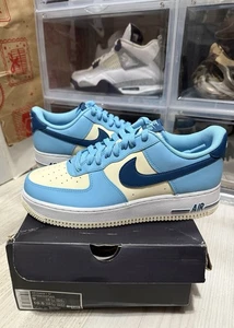 Size 9 - Nike Air Force 1 Low '07 Aquarius Blue Coconut Milk Sneaker HF4837-407 - Picture 1 of 8
