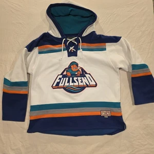 Nelk Jungen Full Send Hockey Trikot Stil Hoodie XL NY Islanders Fischer Logo  - Bild 1 von 7