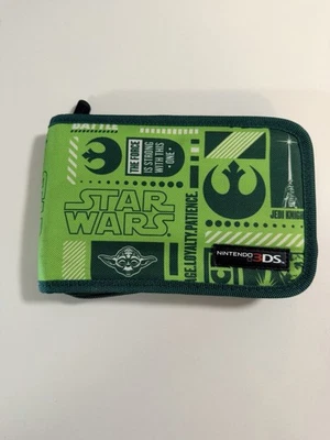 NINTENDO 3DS Handheld Travel Zipper Carrying Case Green Star Wars  - Image 1 of 4