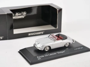 Minichamps 1/43 Porsche 356 Stuttgart Cabriolet 1954 silver - Imagen 1 de 16