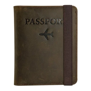 Leather Passport Wallet and Holder |100% Genuine Full Grain Leather Travel Wa... - Bild 1 von 7