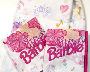 Barbie Ballerina 2 Standard Pillow Cases & 80" x  92" Full Flat Sheet VTG  1995 - Picture 1 of 7