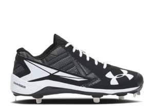 $35 - (Size 11) Under Armour Yard Low ST Cleat - Black/White - 1264167-011 - Picture 1 of 15