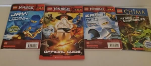 2 LEGO Ninjago two in one books - NINJAGO offical guide- 1 CHIME -3 STORIES IN 1 - Picture 1 of 2