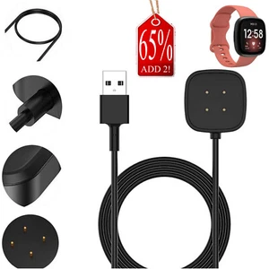 USB Charging Cable Dock for Fitbit Versa 3/ 4, Sense 1/ 2, Watch Charger Lead UK - Picture 1 of 11