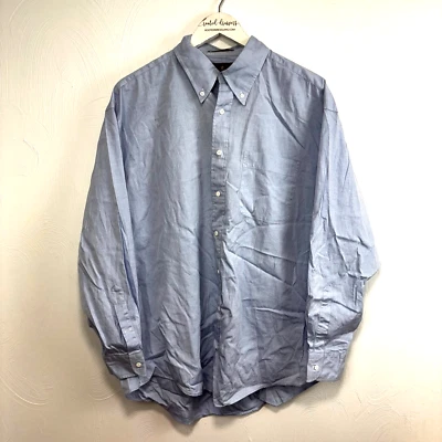 Camisa Nordstrom vintage con botones azul claro larga grapa algodón informal para hombre Foto 1 de 4
