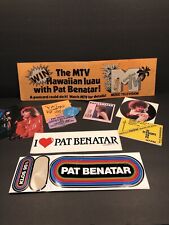 RARE Original PAT BENATAR stickers, bumper, hype, postcards 80s collection