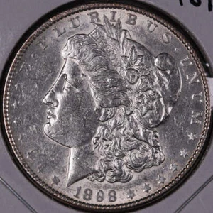 1898 Morgan Silver Dollar, Mint State Uncirculated Coin, Store #DR0385 - Picture 1 of 2
