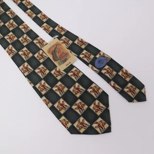 NEW Tommy Bahama Mens Tie 100% Silk Golf Clubs Woods Green WIDE 4.25" X 59" - Picture 1 of 12