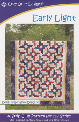 Early Light, a 2 1/2" Strip Pattern from Cozy Quilt Designs # CQD01081 - Image 1 of 2