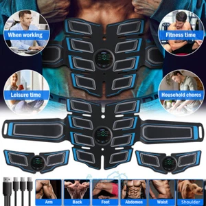 EMS Abdominal Muscle Core Toning Trainer ABS Electric Stimulator Fitness Belt - Picture 1 of 130