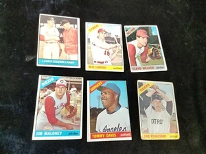 6 tarjetas de béisbol diferentes 1966 Topps mayormente grado inferior 58 75 140 231 293 75? - Imagen 1 de 2