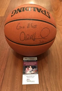 Baloncesto tamaño completo autografiado firmado por Allan Houston certificado de autenticidad JSA New York Knicks - Imagen 1 de 2