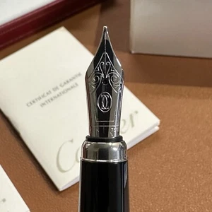 NEU Cartier Füllfederhalter, 18k Goldfeder, Piano Black Design, NOS Box und Papiere - Bild 1 von 4