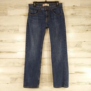 LEVI'S 505 REGULAR FIT BOYS SIZE 18 30x29 ??? STRAIGHT LEG DARK WASH 100% COTTON - Picture 1 of 24