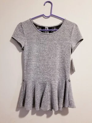 Vestido BCX Slub Suéter Tejido Niñas Talla S Gris Jaspeado. Nuevo con etiquetas Foto 1 de 4