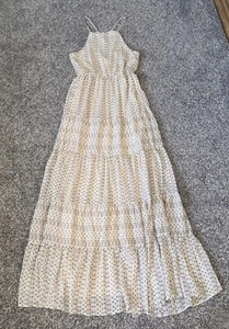 Riley & James Summer Sun Dress Tank Halter Cream Flowers Size Small NWOT - Picture 1 of 11