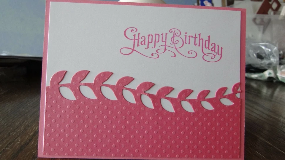 Kits de tarjetas de estampación de 4 tarjetas de "Feliz cumpleaños" #5b - Elige tu color Foto 1 de 1