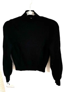 Zara Thick High Neck Cropped Jumper Size S - Picture 1 of 5