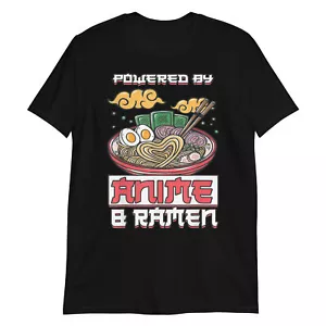 Anime-Shirt Powered by Anime & Ramen Waren japanischer Stil süßes T-Shirt - Bild 1 von 7