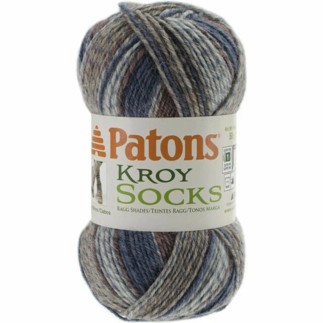 Patons Kroy Socks Yarn Blue Brown 489322